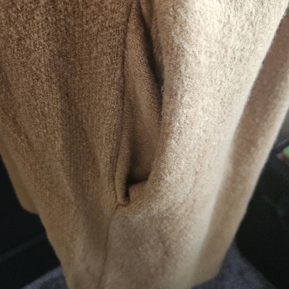 Women's Draped Wide Lapel Cardigan Sweater with Pockets by In Loom S/M - Picture 6 of 11